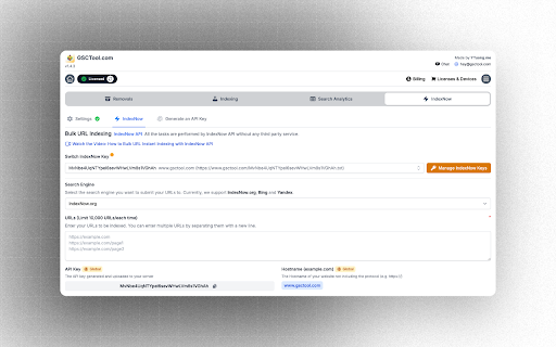 Google Search Console  Bing Webmaster Tools  from Chrome web store to be run with OffiDocs Chromium online