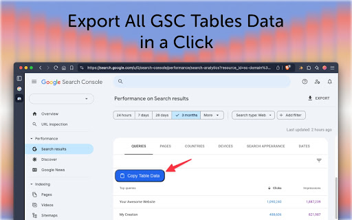 Google Search Console Report Launcher  from Chrome web store to be run with OffiDocs Chromium online
