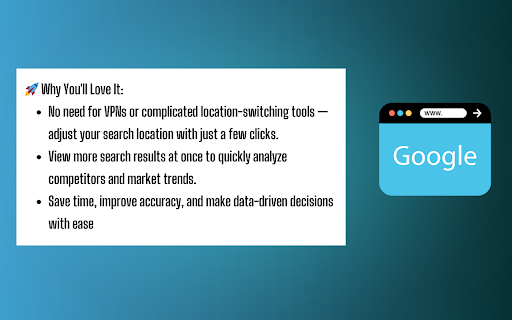 Google Search Location Changer With 100 Result Each Page  from Chrome web store to be run with OffiDocs Chromium online