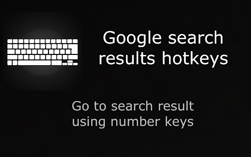 Google search results hotkeys  from Chrome web store to be run with OffiDocs Chromium online