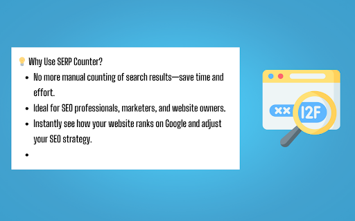 Google SERP Counter – SEO SERP Checker Tracker  from Chrome web store to be run with OffiDocs Chromium online