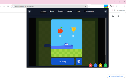 Google Snake EE  from Chrome web store to be run with OffiDocs Chromium online