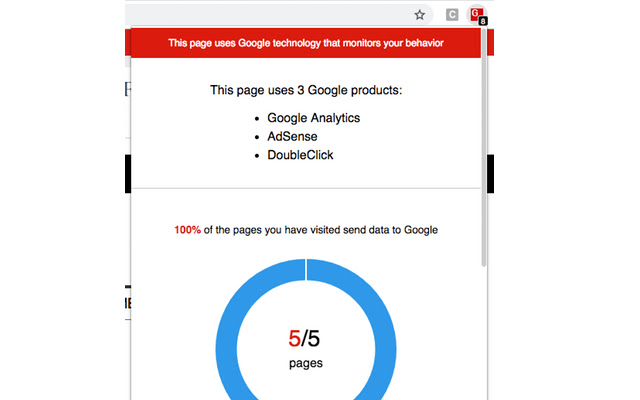 Google Surveillance Detector  from Chrome web store to be run with OffiDocs Chromium online