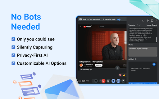 Google Transcribe  Summarize Live  from Chrome web store to be run with OffiDocs Chromium online