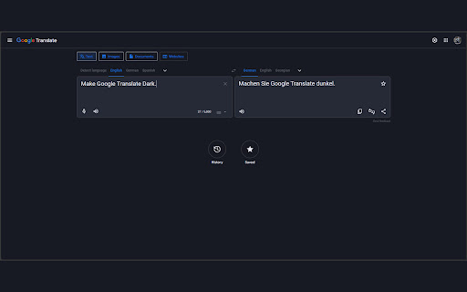 Google Translate Dark Mode from Chrome web store to be run with OffiDocs Chromium online Google Translate Dark Mode from Chrome web store to be run with OffiDocs Chromium online