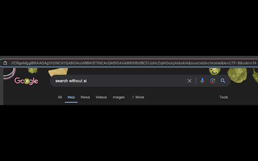 Google UDM 14 Web search mode (no AI)  from Chrome web store to be run with OffiDocs Chromium online