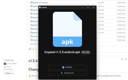 Gopeed  from Chrome web store to be run with OffiDocs Chromium online