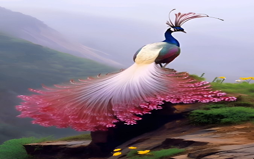 Gorgeous peacock wallpaper  from Chrome web store to be run with OffiDocs Chromium online