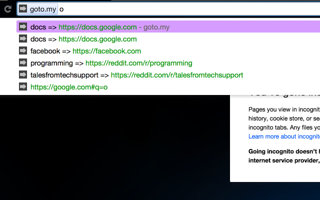 goto.my  from Chrome web store to be run with OffiDocs Chromium online
