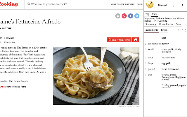 Gourmet Recipe Manager  from Chrome web store to be run with OffiDocs Chromium online