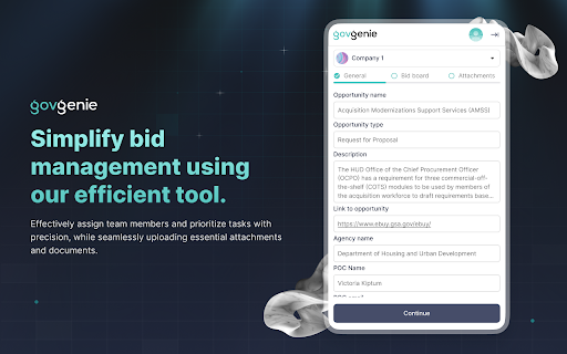 GovGenie  from Chrome web store to be run with OffiDocs Chromium online