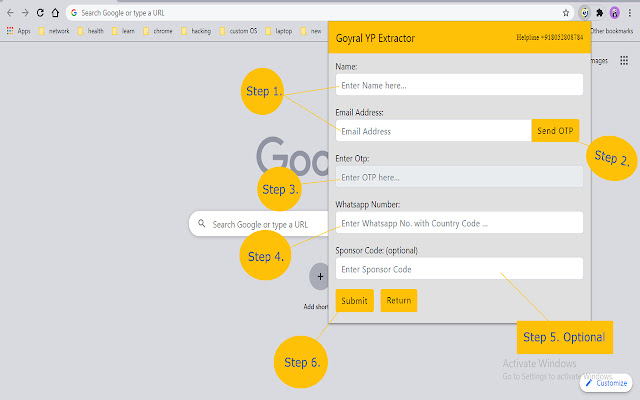 Goyral YP Extractor  from Chrome web store to be run with OffiDocs Chromium online