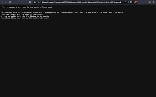 GPT2Markdown  from Chrome web store to be run with OffiDocs Chromium online