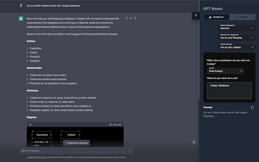 GPT Based A Powerful ChatGPT Prompt Generator  from Chrome web store to be run with OffiDocs Chromium online