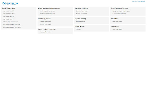 GPTBLOX ChatGPT Download Conversation  Image Downloader  from Chrome web store to be run with OffiDocs Chromium online