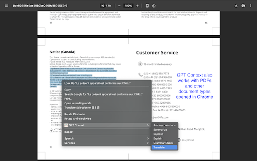 GPT Context Use ChatGPT To Chat With Any Webpages  from Chrome web store to be run with OffiDocs Chromium online