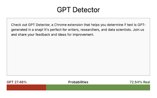 GPT Detector by AE Studio  from Chrome web store to be run with OffiDocs Chromium online