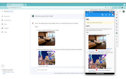 GPTDrive: Mobile Hub for ChatGPT, Bard, Bing  from Chrome web store to be run with OffiDocs Chromium online