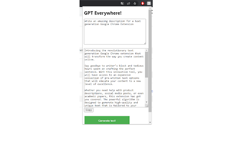 GPT Everywhere  from Chrome web store to be run with OffiDocs Chromium online