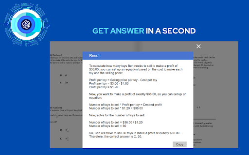 GPT EXAM VISION  from Chrome web store to be run with OffiDocs Chromium online