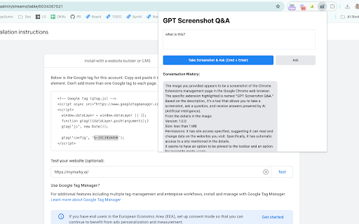 GPT Screenshot QA  from Chrome web store to be run with OffiDocs Chromium online