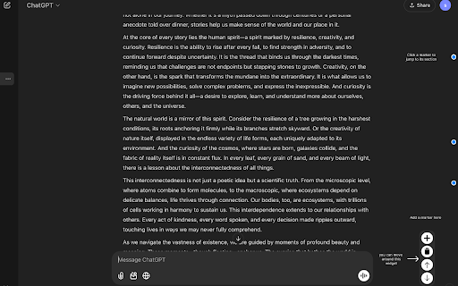 GPT Scroll Bookmark  from Chrome web store to be run with OffiDocs Chromium online
