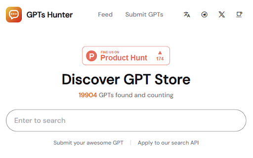 GPTs Hunter Discover GPT Store  from Chrome web store to be run with OffiDocs Chromium online