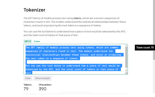 GPT Sidebar Token Counter  from Chrome web store to be run with OffiDocs Chromium online
