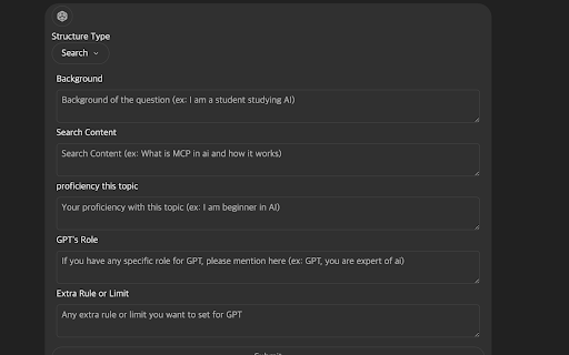 GPT STRUCTURE  from Chrome web store to be run with OffiDocs Chromium online