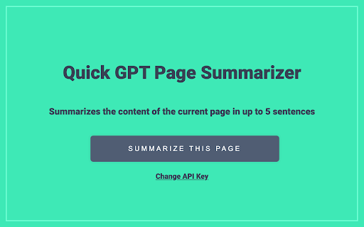 GPT Summarizer  from Chrome web store to be run with OffiDocs Chromium online