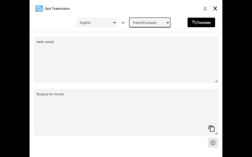 GPT Translator  from Chrome web store to be run with OffiDocs Chromium online
