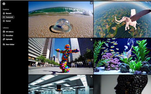 GrabIt: Sora video downloader  from Chrome web store to be run with OffiDocs Chromium online