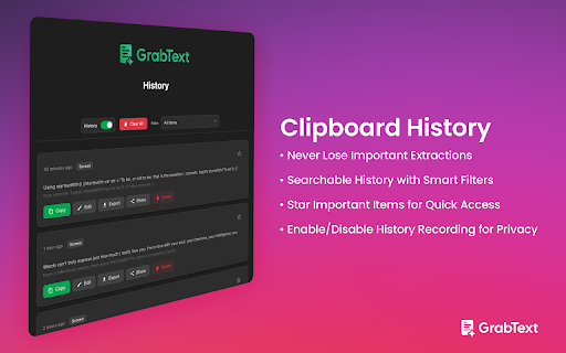 GrabText Screen  Image OCR  from Chrome web store to be run with OffiDocs Chromium online
