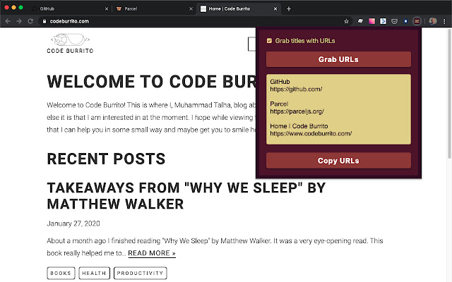 Grab Urls  from Chrome web store to be run with OffiDocs Chromium online