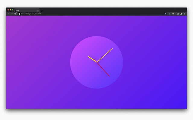 Gradient Clock  from Chrome web store to be run with OffiDocs Chromium online