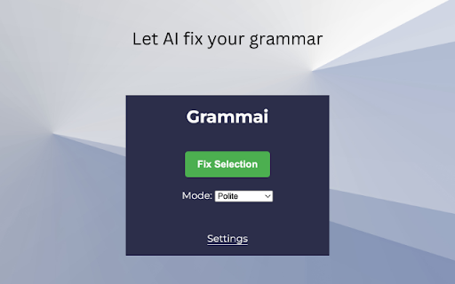 Grammai: AI Grammar Checker (GPT Powered)  from Chrome web store to be run with OffiDocs Chromium online