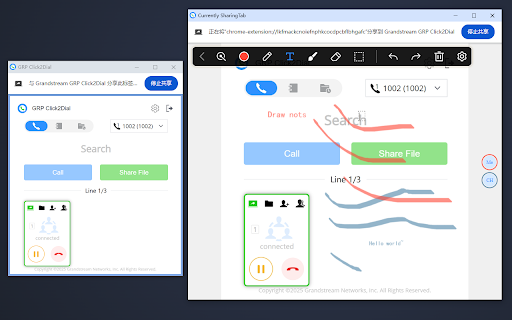 Grandstream GRP Click2Dial  from Chrome web store to be run with OffiDocs Chromium online