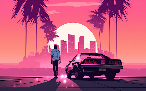 Grand Theft Auto VI Browser Theme  from Chrome web store to be run with OffiDocs Chromium online