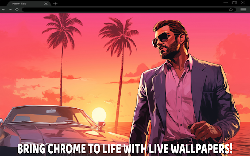 Grand Theft Auto VI: Retro Sunset Live Wallpaper  from Chrome web store to be run with OffiDocs Chromium online