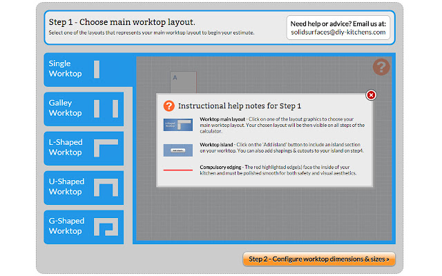 Granite  Quartz Pricing Calculator  from Chrome web store to be run with OffiDocs Chromium online
