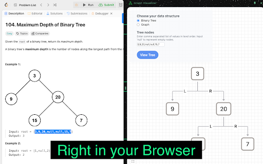 Graph Visualizer  from Chrome web store to be run with OffiDocs Chromium online