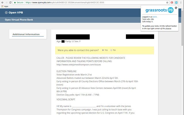 GrassrootsPB  from Chrome web store to be run with OffiDocs Chromium online