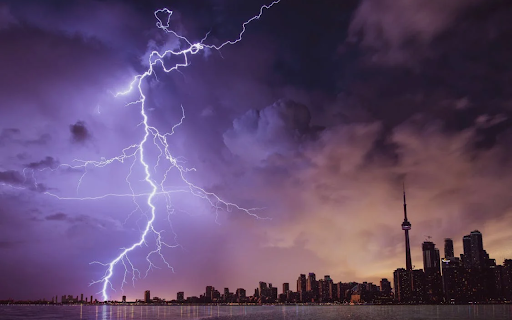 Gray clouds and thunder  from Chrome web store to be run with OffiDocs Chromium online