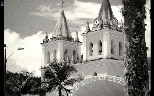 Grayscale Photo of a Church in Labateca  from Chrome web store to be run with OffiDocs Chromium online