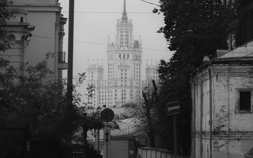 Grayscale Photo of Moscow  from Chrome web store to be run with OffiDocs Chromium online