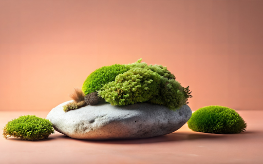Gray stone and green moss  from Chrome web store to be run with OffiDocs Chromium online