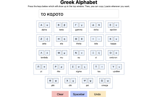GreekType Greek Alphabet Keyboard  from Chrome web store to be run with OffiDocs Chromium online