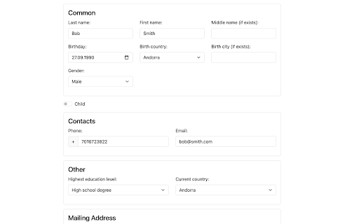 Green Card Assistant  from Chrome web store to be run with OffiDocs Chromium online