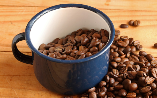 Green cup and coffee  from Chrome web store to be run with OffiDocs Chromium online