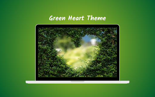 Green Heart Theme  from Chrome web store to be run with OffiDocs Chromium online